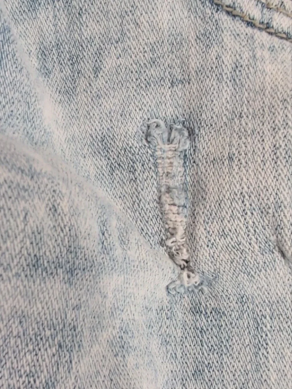 Time and Tru Light Blue Embroidered Denim Shorts